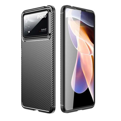 TPU Case für XIAOMI POCO X4 PRO 5G Carbon Fiber Muster Shockproof Texture Hülle