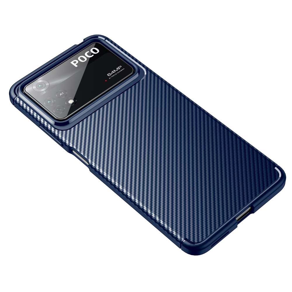 TPU Case für XIAOMI POCO X4 PRO 5G Carbon Fiber Muster Shockproof Texture Hülle