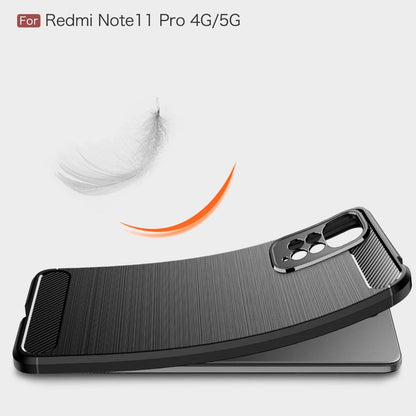 TPU Hülle für Xiaomi Redmi Note 11 PRO Carbon Fiber Skin Brushed Cover Case