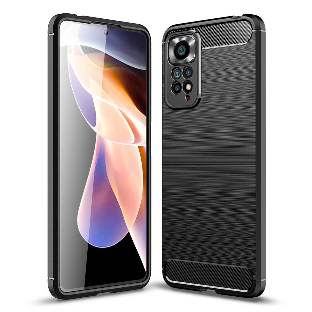 TPU Hülle für Xiaomi Redmi Note 11 PRO Carbon Fiber Skin Brushed Cover Case