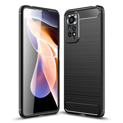 TPU Hülle für Xiaomi Redmi Note 11 PRO Carbon Fiber Skin Brushed Cover Case