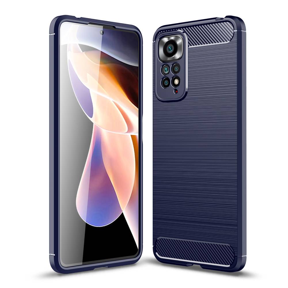 TPU Hülle für Xiaomi Redmi Note 11 PRO Carbon Fiber Skin Brushed Cover Case