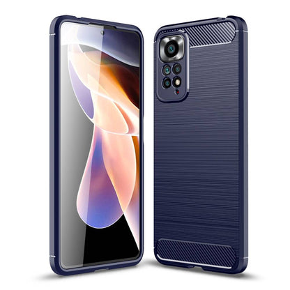 TPU Hülle für Xiaomi Redmi Note 11 PRO Carbon Fiber Skin Brushed Cover Case