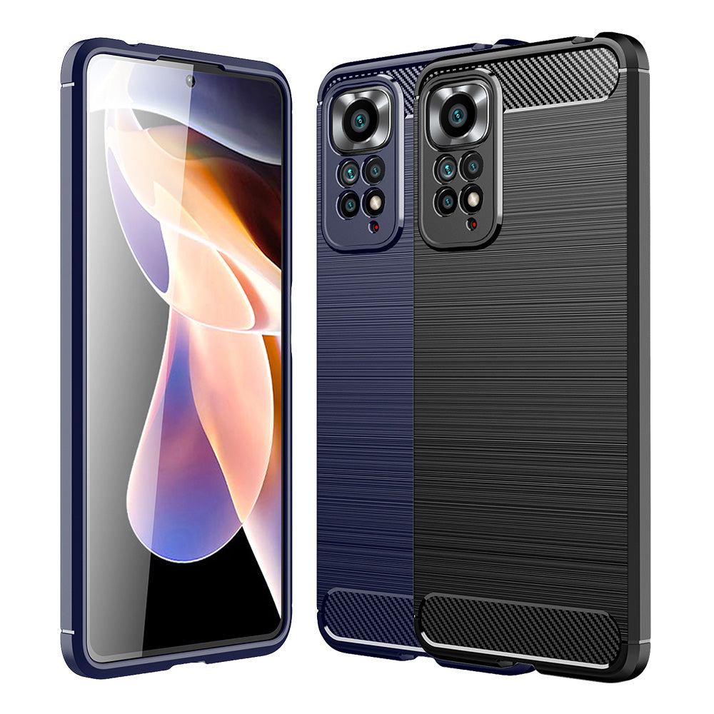 TPU Hülle für Xiaomi Redmi Note 11 PRO Carbon Fiber Skin Brushed Cover Case