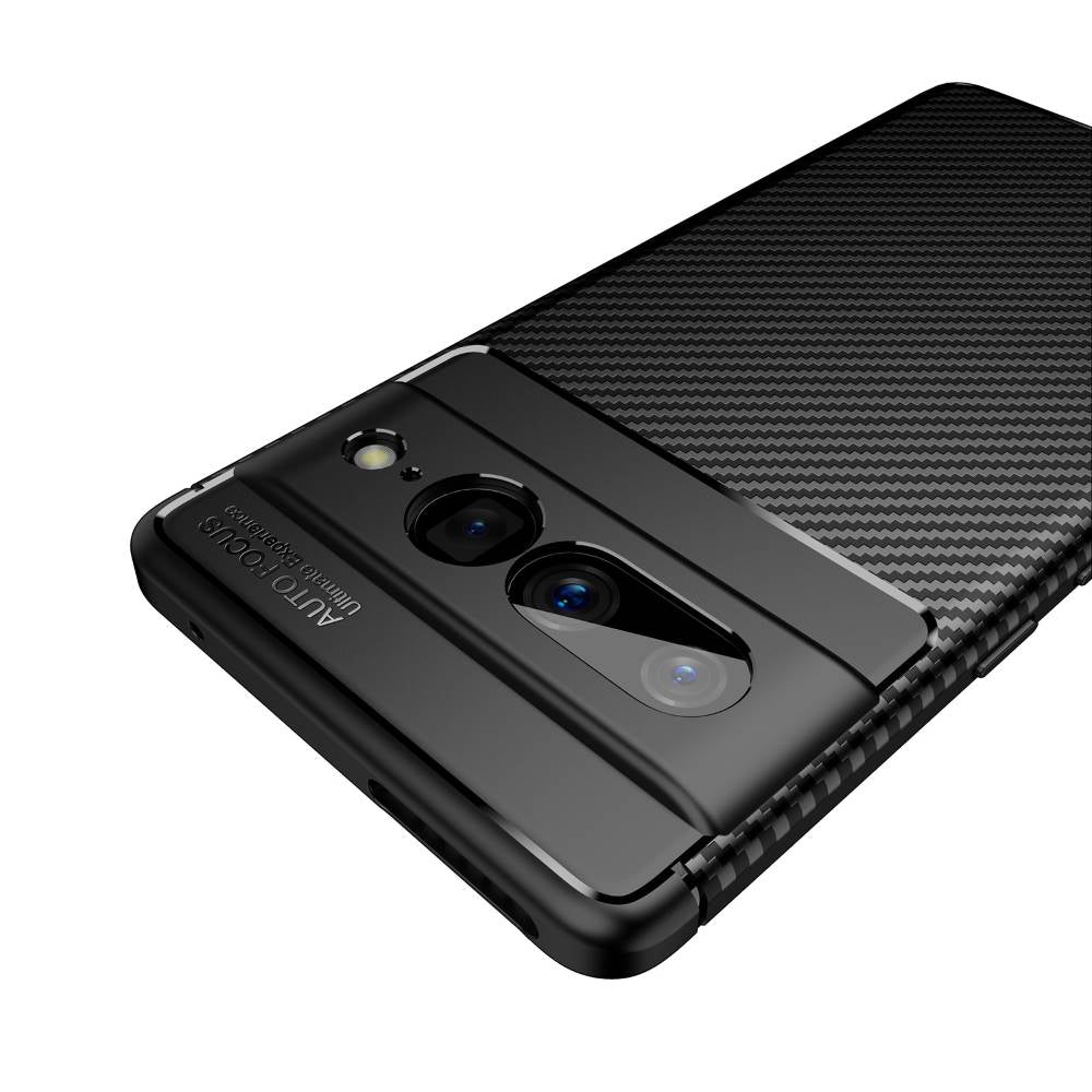 TPU Hülle für Google Pixel 7 PRO Carbon Fiber Muster Shockproof Back Cover Case