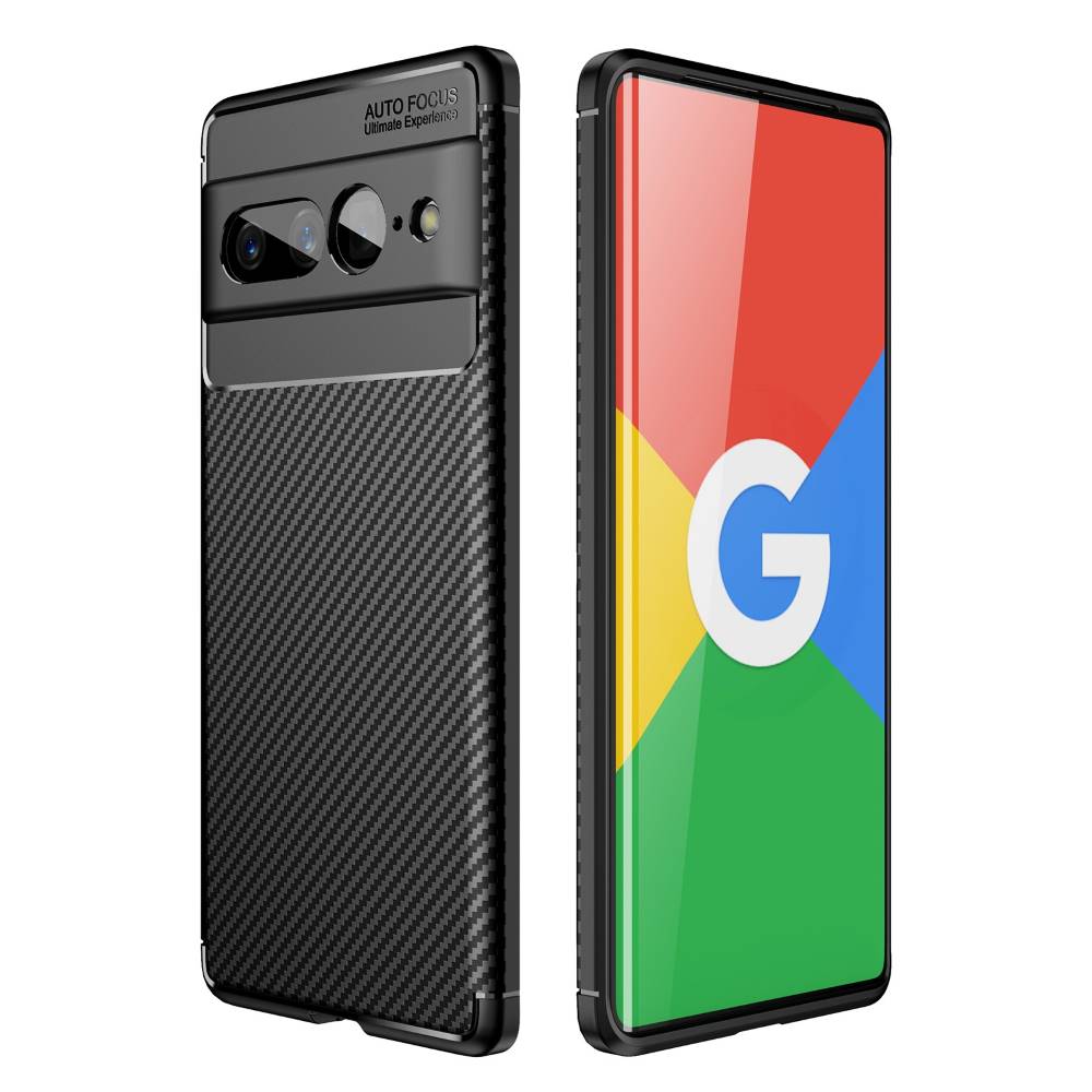 TPU Hülle für Google Pixel 7 PRO Carbon Fiber Muster Shockproof Back Cover Case