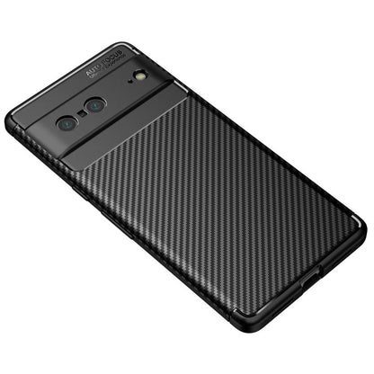 TPU Hülle für Google Pixel 7 Carbon Fiber Muster Textur Shockproof Cover Case
