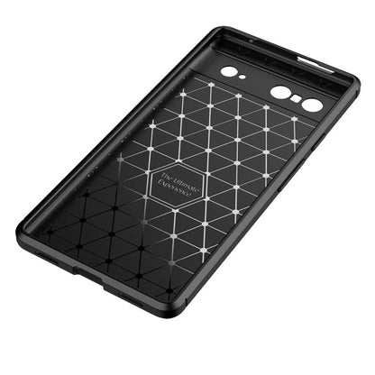 TPU Hülle für Google Pixel 7 Carbon Fiber Muster Textur Shockproof Cover Case