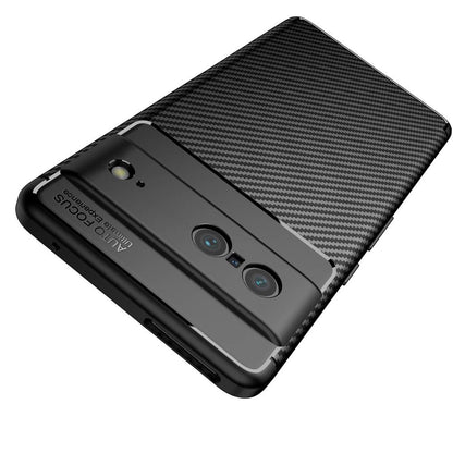 TPU Hülle für Google Pixel 7 Carbon Fiber Muster Textur Shockproof Cover Case