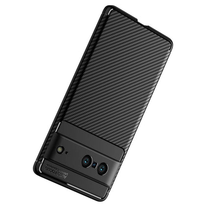 TPU Hülle für Google Pixel 7 Carbon Fiber Muster Textur Shockproof Cover Case