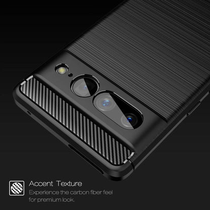 TPU Hülle für Google Pixel 7 PRO Carbon Fiber Skin Brushed Schutzcover Case