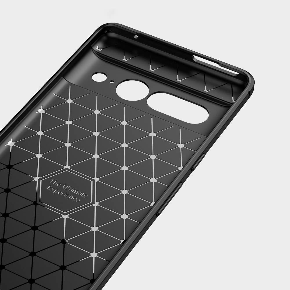 TPU Hülle für Google Pixel 7 PRO Carbon Fiber Skin Brushed Schutzcover Case