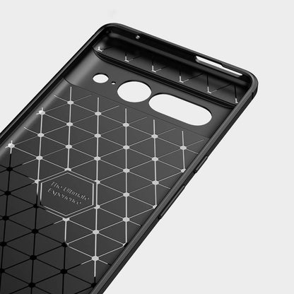 TPU Hülle für Google Pixel 7 PRO Carbon Fiber Skin Brushed Schutzcover Case