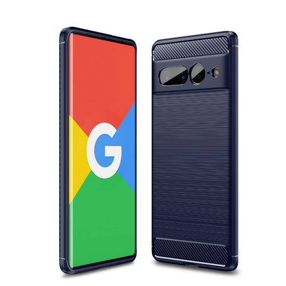 TPU Hülle für Google Pixel 7 PRO Carbon Fiber Skin Brushed Schutzcover Case