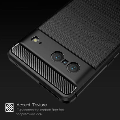 TPU Hülle für Google Pixel 7 Carbon Fiber Skin Brushed Schutz Cover Soft Case