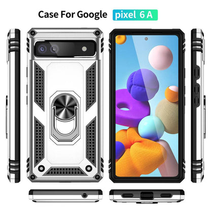 Outdoor Hülle für Google Pixel 6a TPU PC Hybrid Sergeant Armor Ring Cover Case
