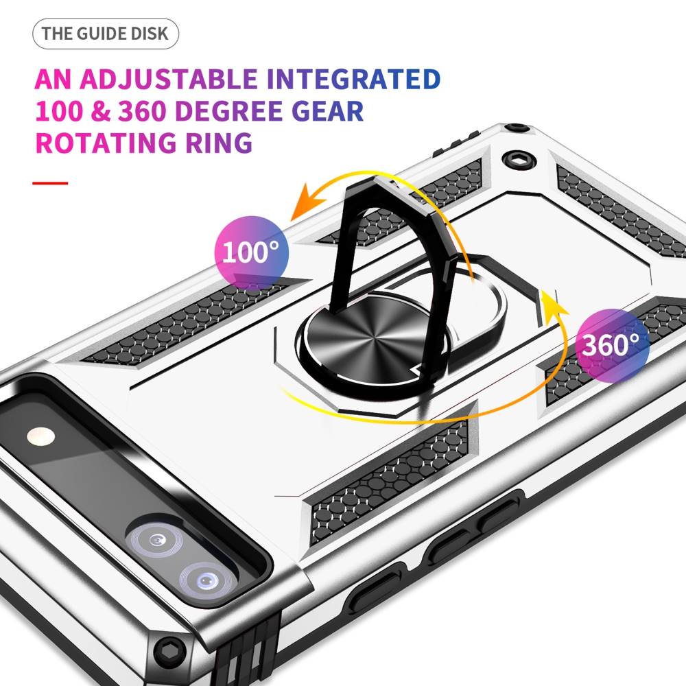 Outdoor Hülle für Google Pixel 6a TPU PC Hybrid Sergeant Armor Ring Cover Case