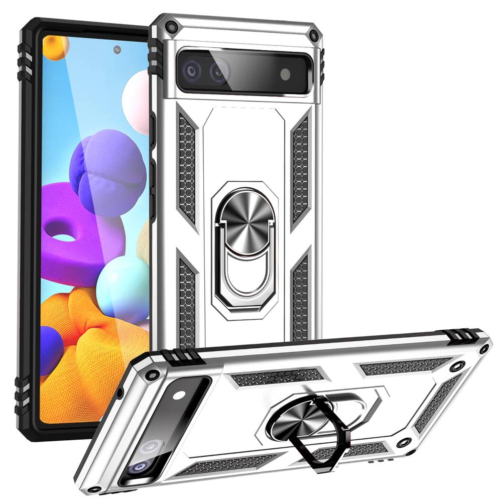 Outdoor Hülle für Google Pixel 6a TPU PC Hybrid Sergeant Armor Ring Cover Case