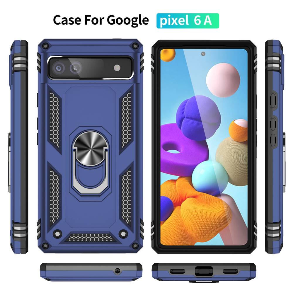 Outdoor Hülle für Google Pixel 6a TPU PC Hybrid Sergeant Armor Ring Cover Case