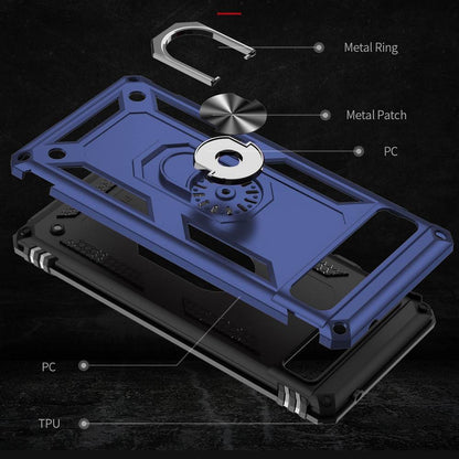 Outdoor Hülle für Google Pixel 6a TPU PC Hybrid Sergeant Armor Ring Cover Case