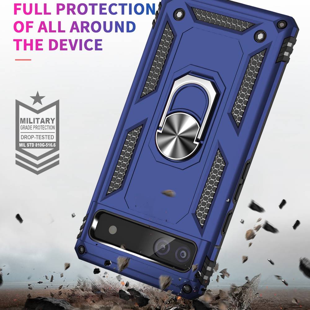 Outdoor Hülle für Google Pixel 6a TPU PC Hybrid Sergeant Armor Ring Cover Case