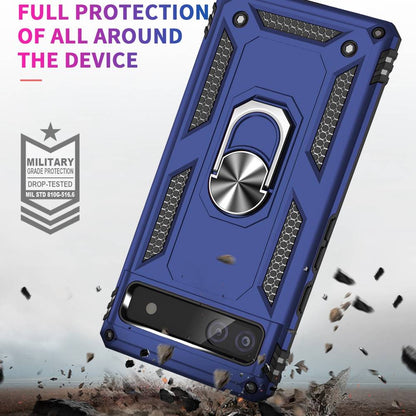 Outdoor Hülle für Google Pixel 6a TPU PC Hybrid Sergeant Armor Ring Cover Case