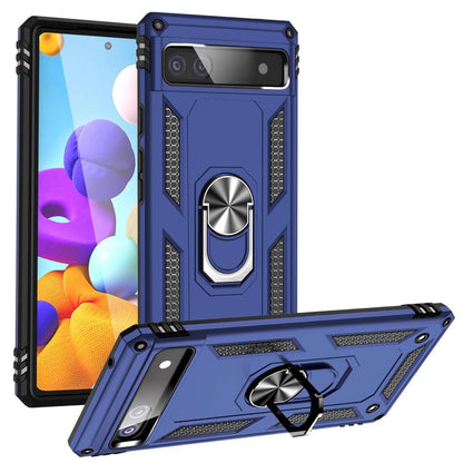 Outdoor Hülle für Google Pixel 6a TPU PC Hybrid Sergeant Armor Ring Cover Case