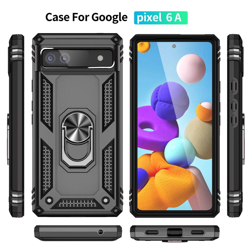 Outdoor Hülle für Google Pixel 6a TPU PC Hybrid Sergeant Armor Ring Cover Case