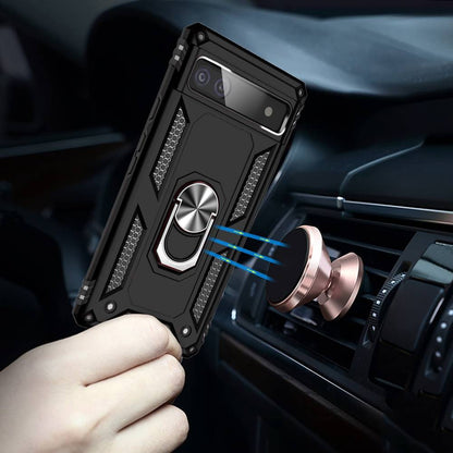 Outdoor Hülle für Google Pixel 6a TPU PC Hybrid Sergeant Armor Ring Cover Case