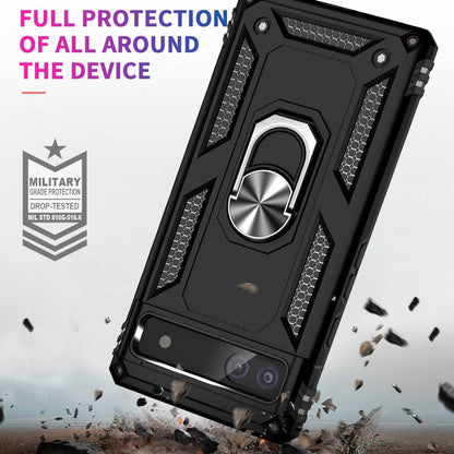Outdoor Hülle für Google Pixel 6a TPU PC Hybrid Sergeant Armor Ring Cover Case