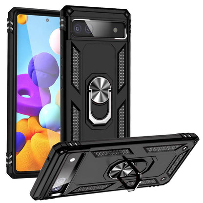 Outdoor Hülle für Google Pixel 6a TPU PC Hybrid Sergeant Armor Ring Cover Case