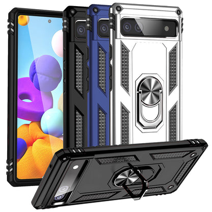Outdoor Hülle für Google Pixel 6a TPU PC Hybrid Sergeant Armor Ring Cover Case