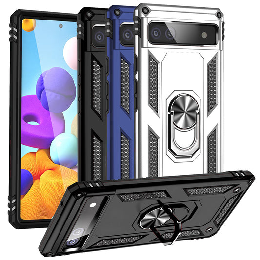 Outdoor Hülle für Google Pixel 6a TPU PC Hybrid Sergeant Armor Ring Cover Case