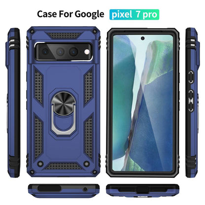 Outdoor Hülle für Google Pixel 7 PRO TPU PC Hybrid Sergeant Armor Ring Cover