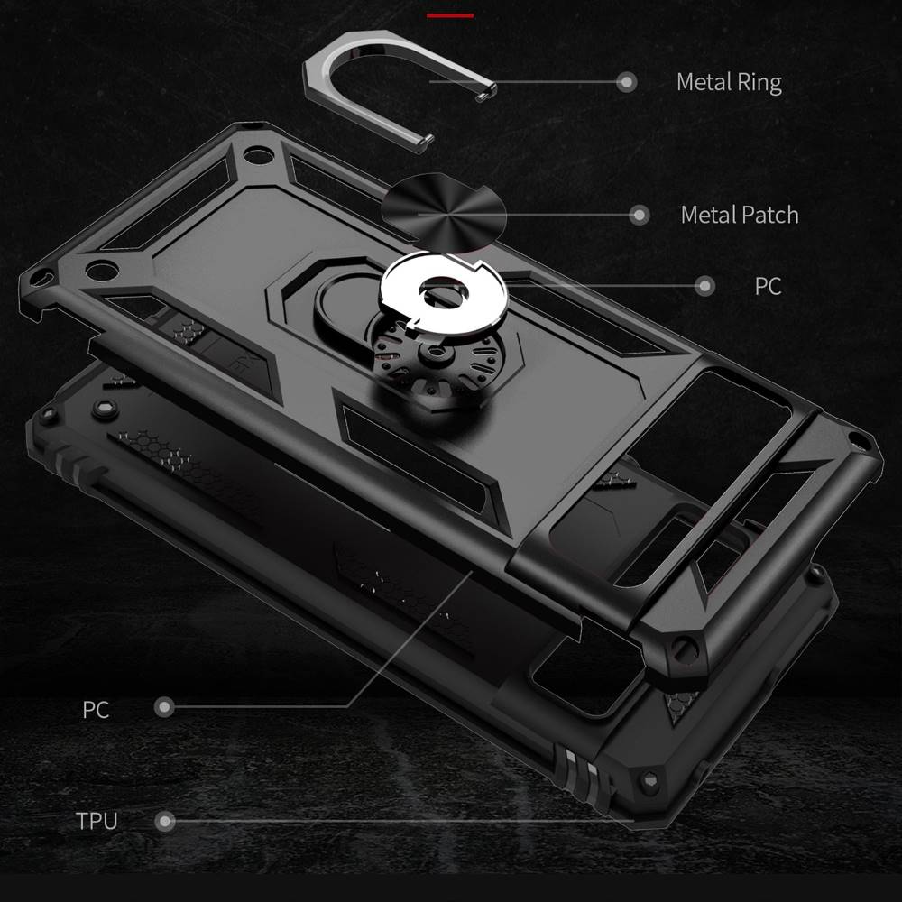 Outdoor Hülle für Google Pixel 7 PRO TPU PC Hybrid Sergeant Armor Ring Cover