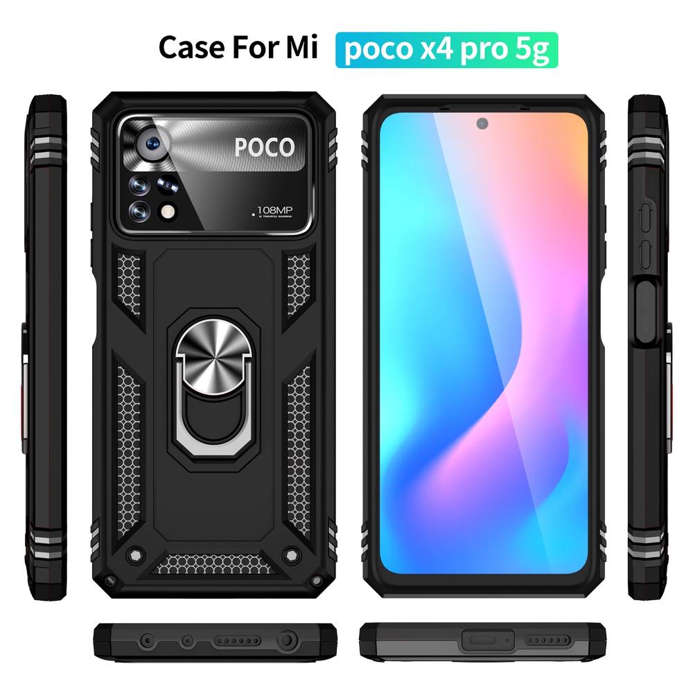 Outdoor Hülle für Xiaomi Poco X4 PRO TPU PC Hybrid Sergeant Armor Ring Cover