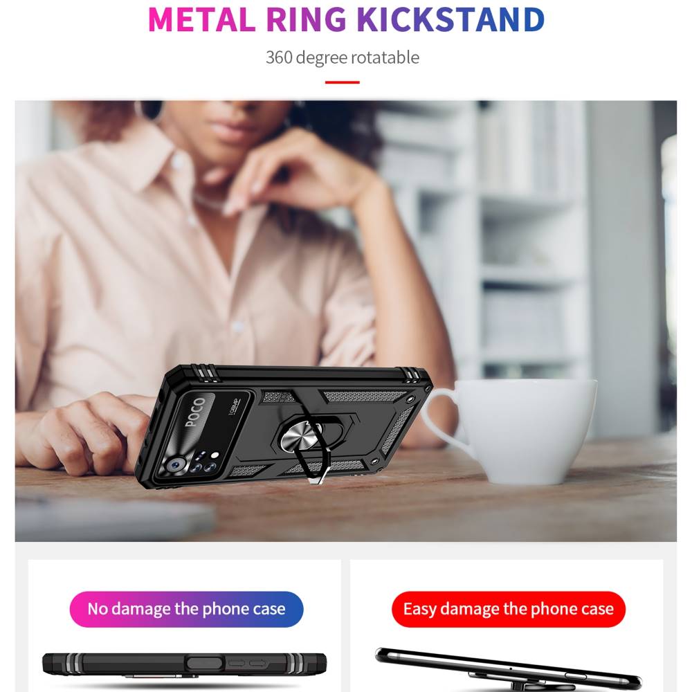 Outdoor Hülle für Xiaomi Poco X4 PRO TPU PC Hybrid Sergeant Armor Ring Cover
