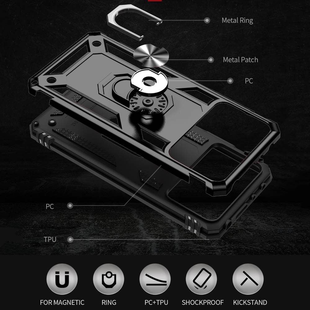 Outdoor Hülle für Xiaomi Poco X4 PRO TPU PC Hybrid Sergeant Armor Ring Cover