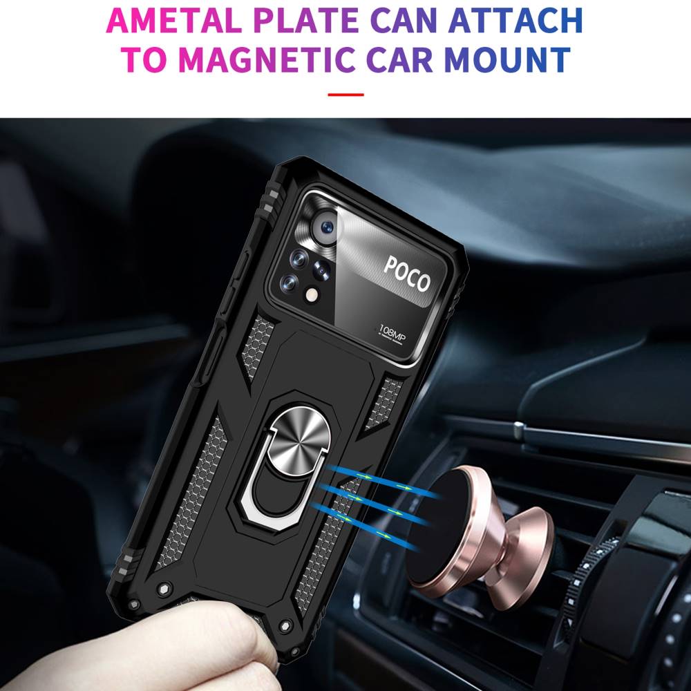 Outdoor Hülle für Xiaomi Poco X4 PRO TPU PC Hybrid Sergeant Armor Ring Cover