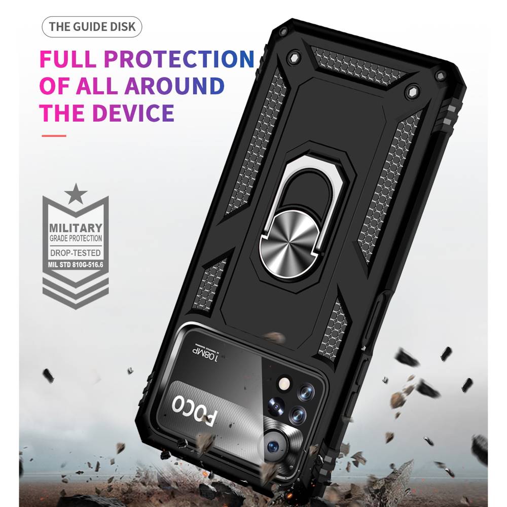 Outdoor Hülle für Xiaomi Poco X4 PRO TPU PC Hybrid Sergeant Armor Ring Cover