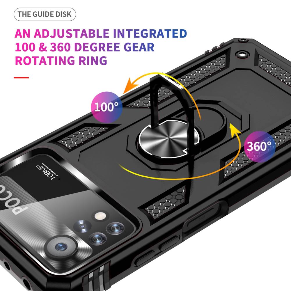 Outdoor Hülle für Xiaomi Poco X4 PRO TPU PC Hybrid Sergeant Armor Ring Cover