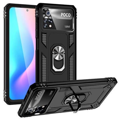 Outdoor Hülle für Xiaomi Poco X4 PRO TPU PC Hybrid Sergeant Armor Ring Cover