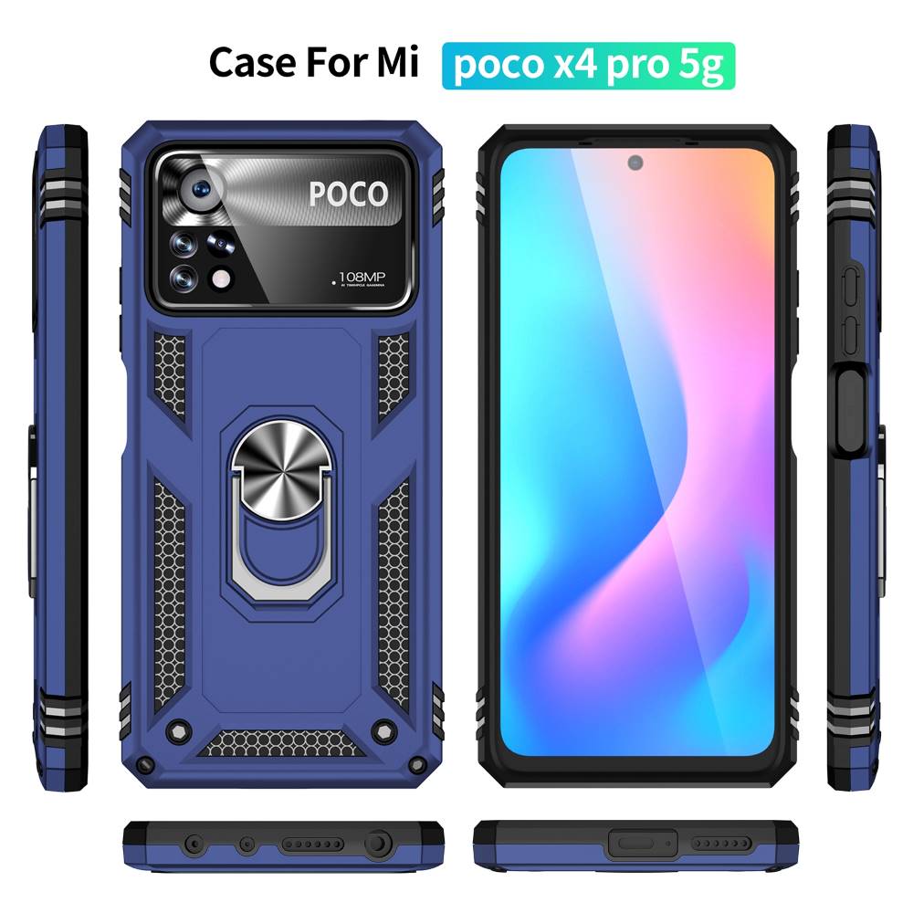 Outdoor Hülle für Xiaomi Poco X4 PRO TPU PC Hybrid Sergeant Armor Ring Cover