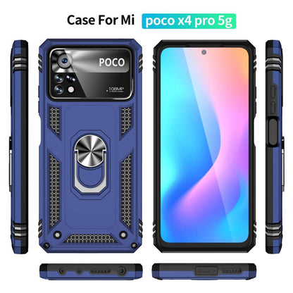 Outdoor Hülle für Xiaomi Poco X4 PRO TPU PC Hybrid Sergeant Armor Ring Cover