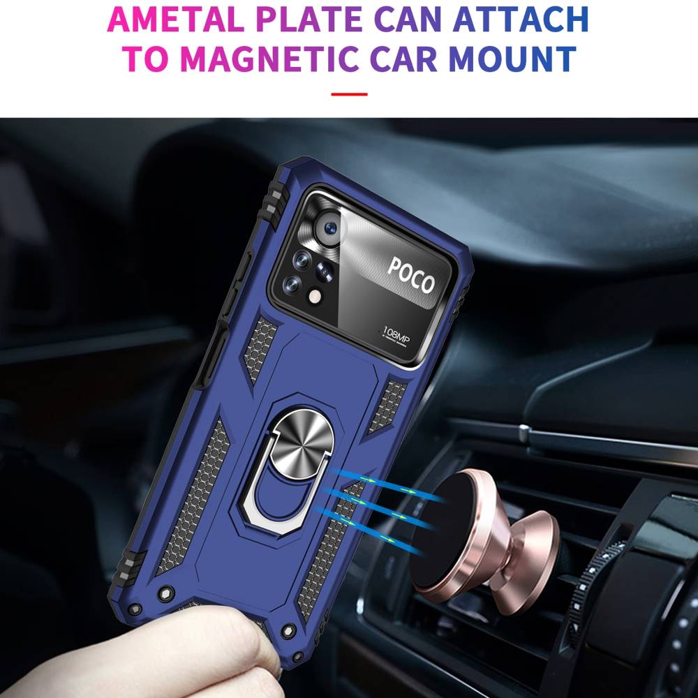 Outdoor Hülle für Xiaomi Poco X4 PRO TPU PC Hybrid Sergeant Armor Ring Cover