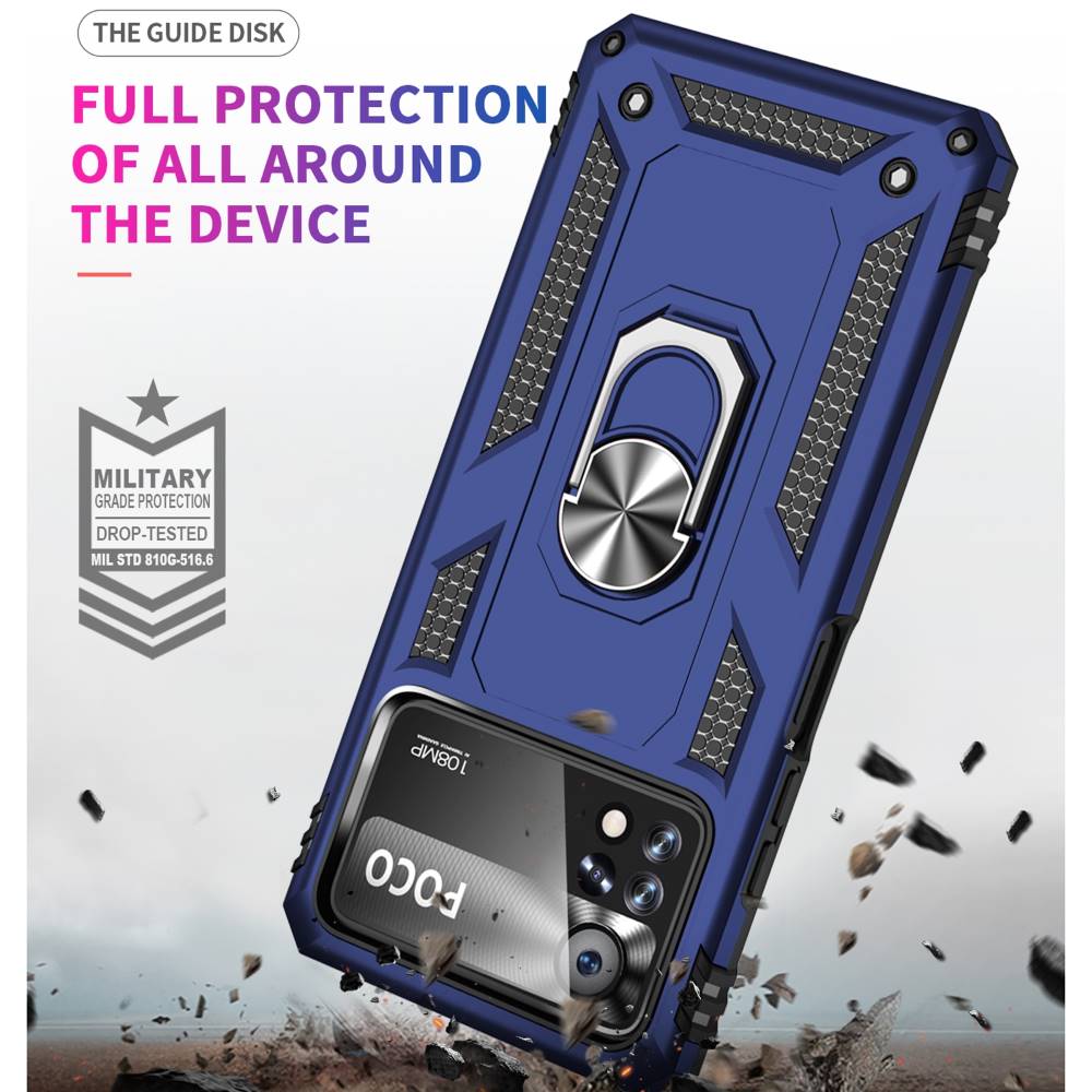 Outdoor Hülle für Xiaomi Poco X4 PRO TPU PC Hybrid Sergeant Armor Ring Cover