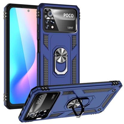 Outdoor Hülle für Xiaomi Poco X4 PRO TPU PC Hybrid Sergeant Armor Ring Cover