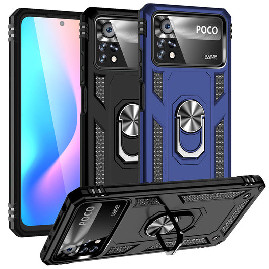 Outdoor Hülle für Xiaomi Poco X4 PRO TPU PC Hybrid Sergeant Armor Ring Cover