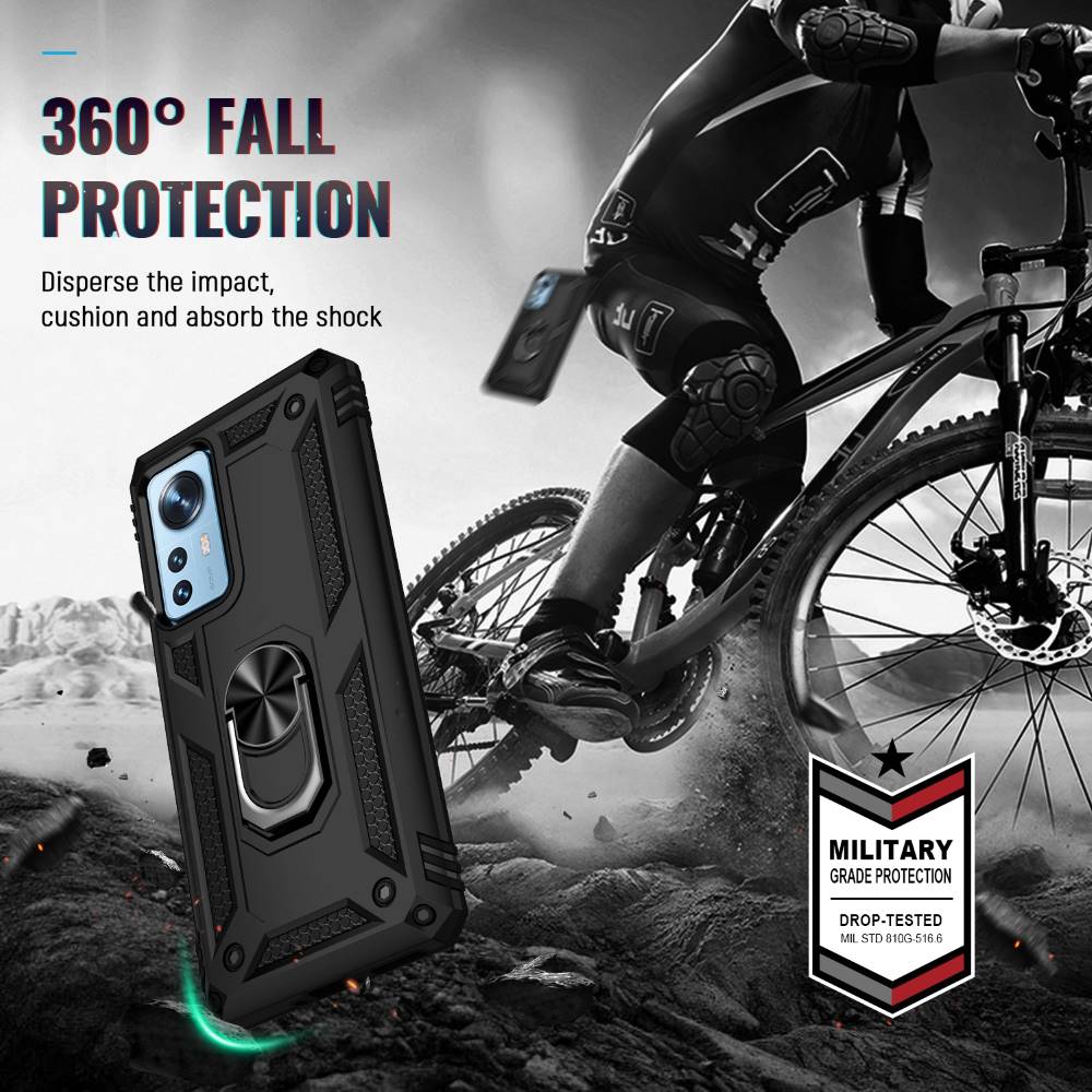 Outdoor Hülle für Xiaomi 12 PRO TPU PC Hybrid Sergeant Armor Ring Cover Case