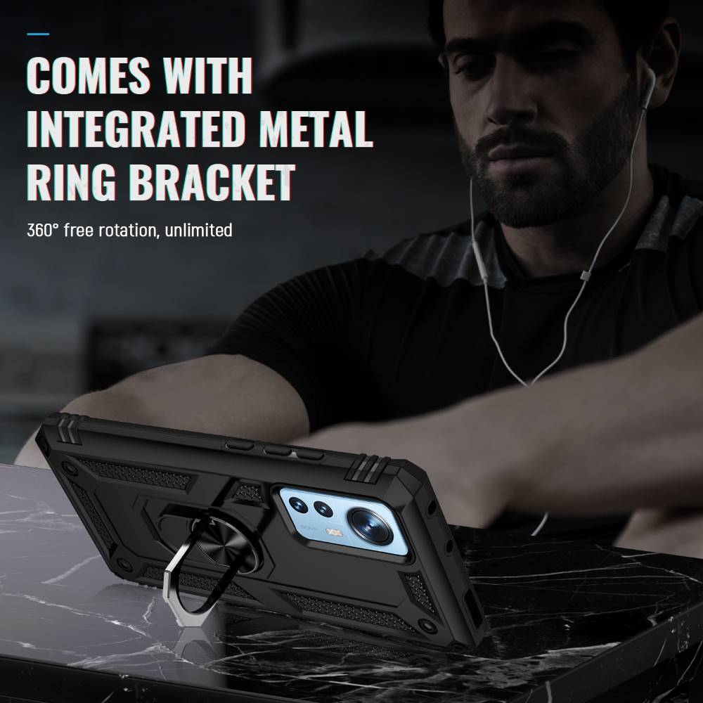 Outdoor Hülle für Xiaomi 12 PRO TPU PC Hybrid Sergeant Armor Ring Cover Case